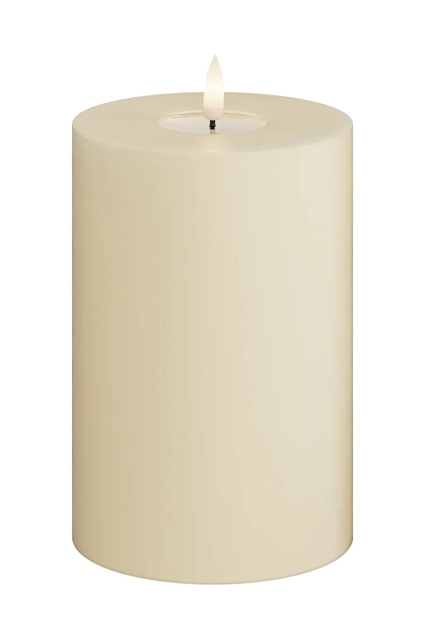 Led sviečka Deluxe Homeart Cream Bloklys 10 x 15 cm béžová farba
