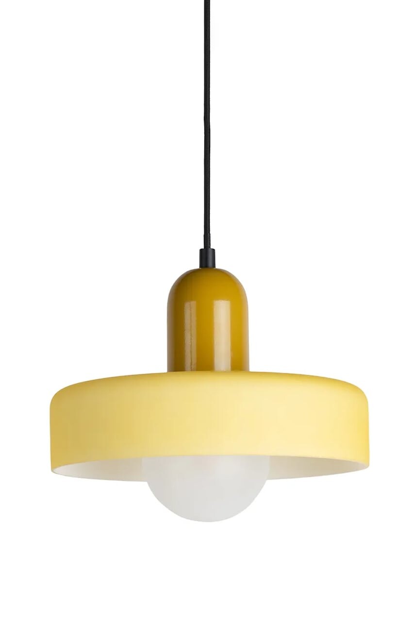 Závesná lampa Leitmotiv Opaco Grato 120 x 23 x25 cm žltá farba