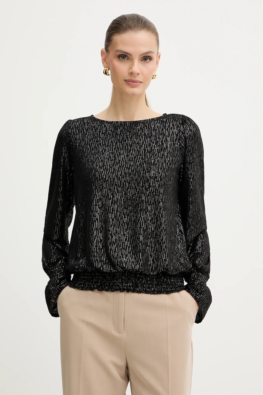 Blúzka Morgan čierna farba, vzorovaná, TIKA