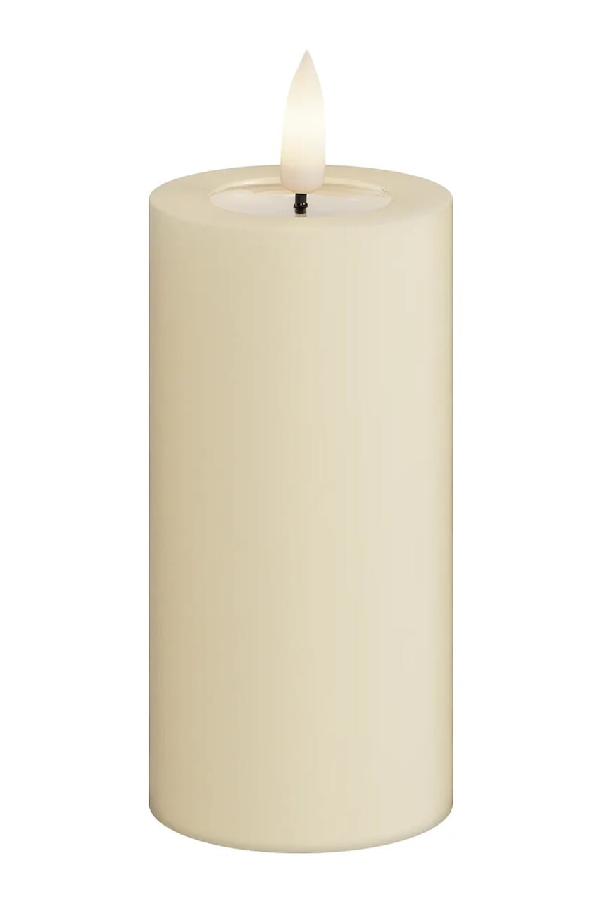 Led sviečka Deluxe Homeart Bloklys 5 x 10 cm béžová farba