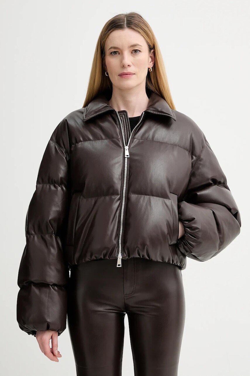 Bunda Nanushka hnedá farba, zimná, NW25FWJK20278