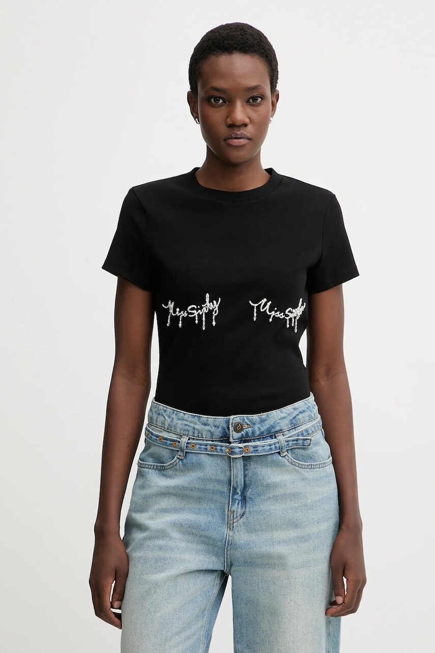 Tričko Miss Sixty dámske, čierna farba, 6S3SJ00800