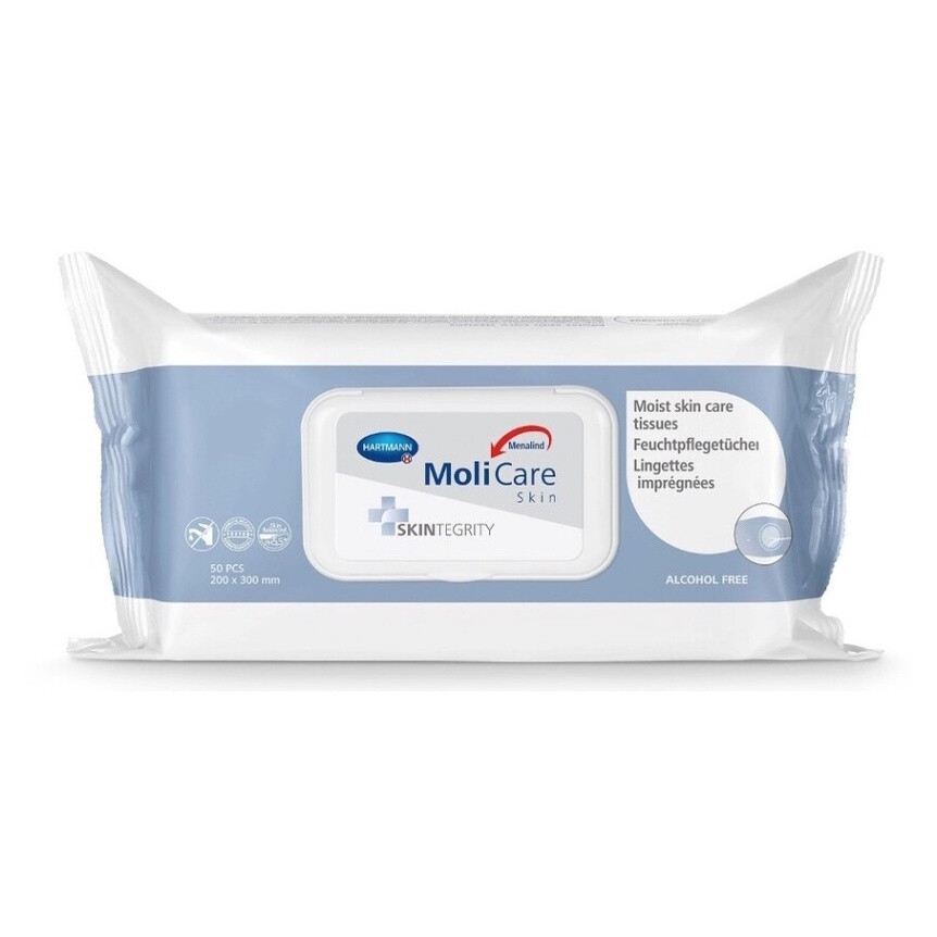 MOLICARE Skin vlhké ošetrovacie utierky 50 kusov