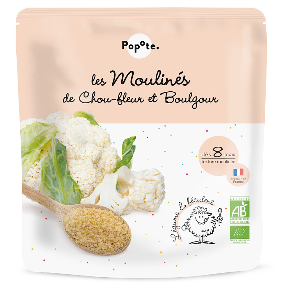 POPOTE Karfiol s bulgurom 8m+ BIO 180 g