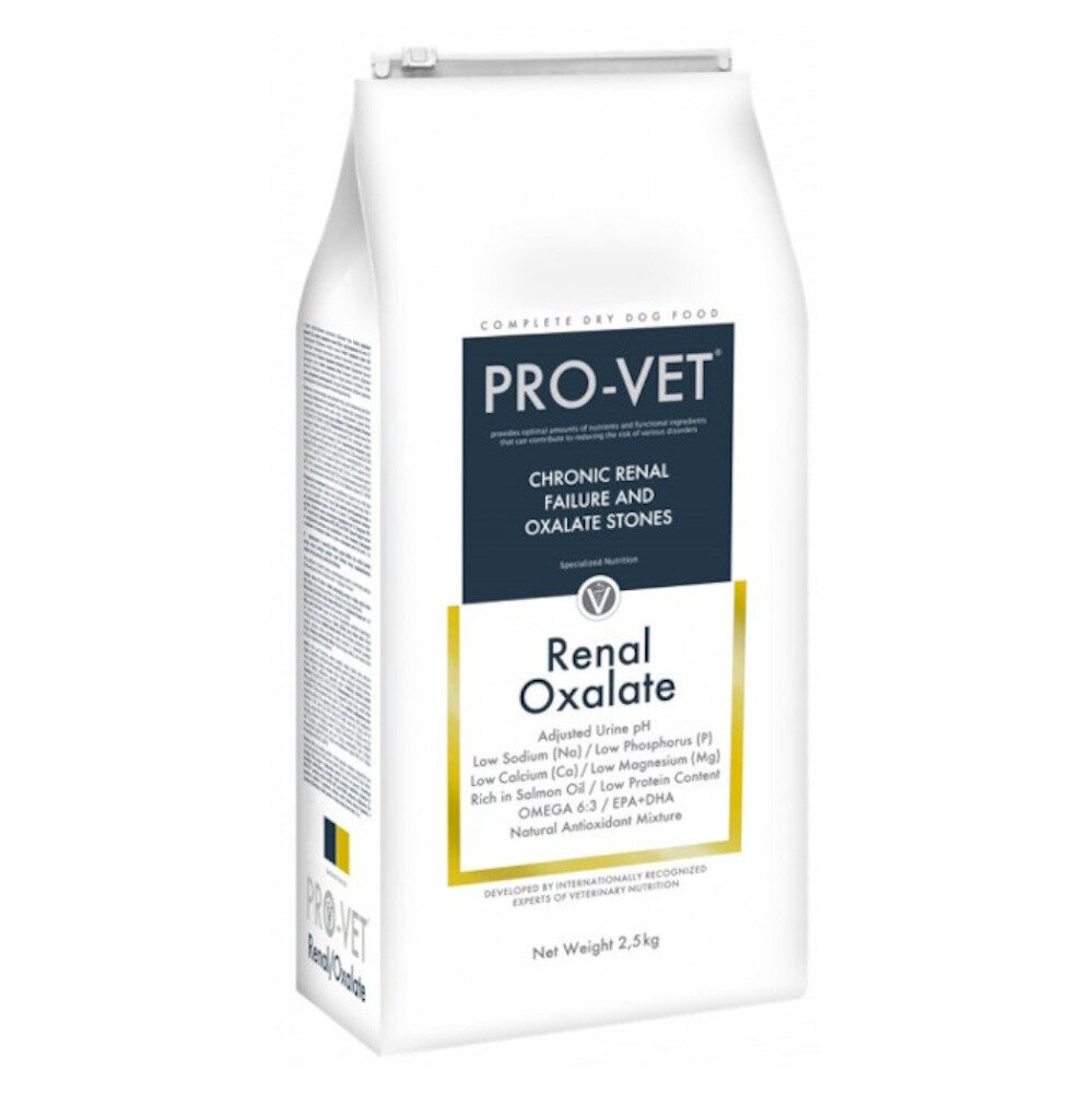 PRO-VET Renal/Oxalate granule pre psy s chronickými poruchami 1 ks, Hmotnosť balenia (g): 7,5 kg