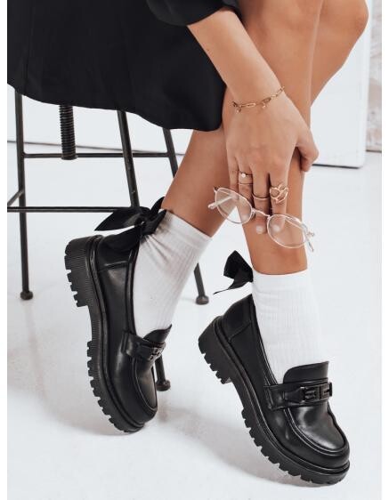 Dámske semišové mokasíny, čierne