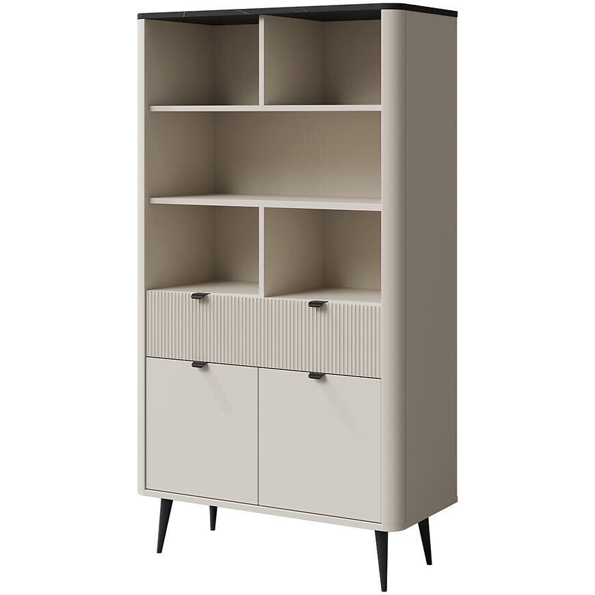 Vitrína Marly 5 Kašmír/Sivý kameň