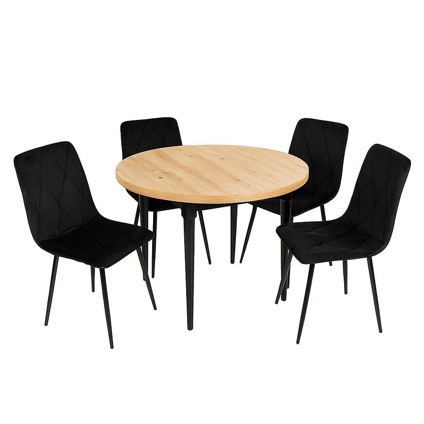 Jedálenská zostava1+4 Bino artisan/čierna