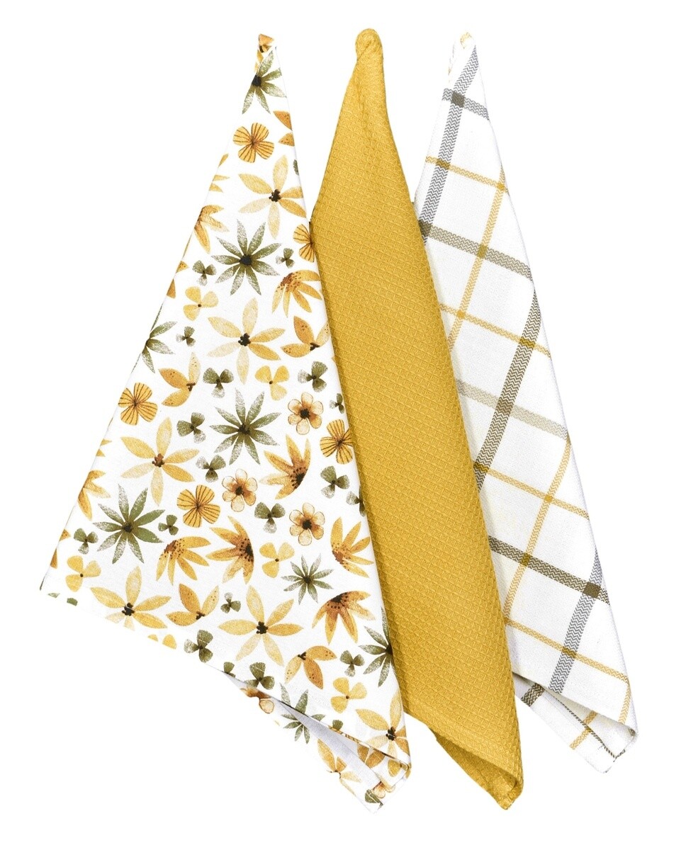 Utierka bavlnená, Jesenné lístie a kvety, komplet 3 ks