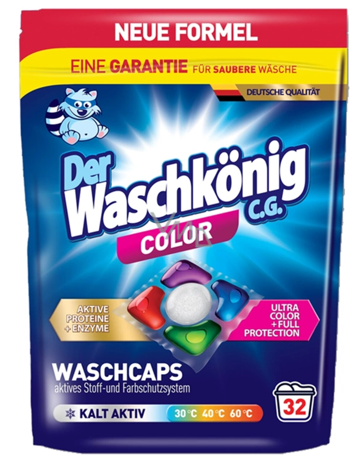 Waschkönig Ultra Color + Full Protection gélové kapsule do prania 32ks