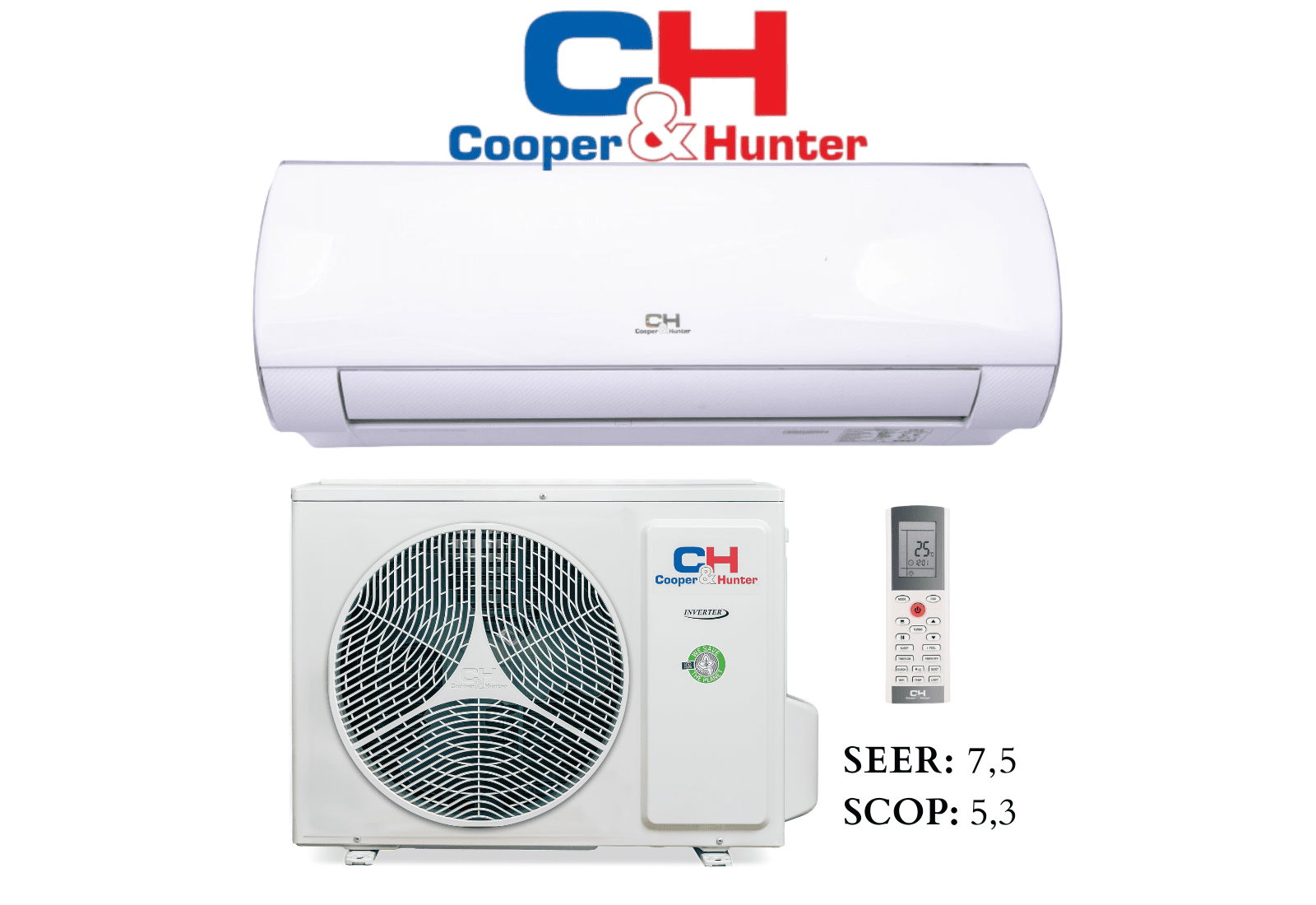 Set nástennej klimatizácie Cooper&Hunter DAYTONA WHITE 2,7 kW CH-S09FTXD2-WP