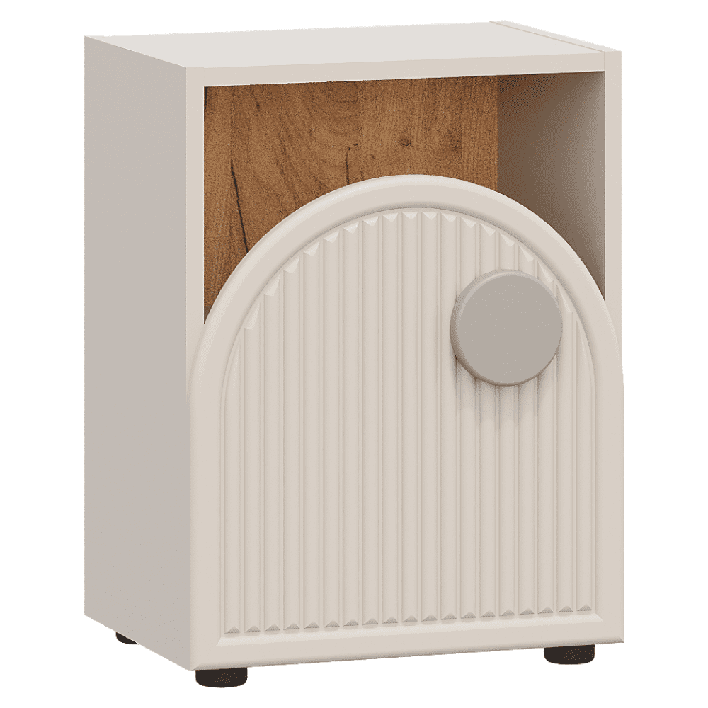 Vertikálny regál, kašmír/dub craft zlatý/sivá, PIGA 1D