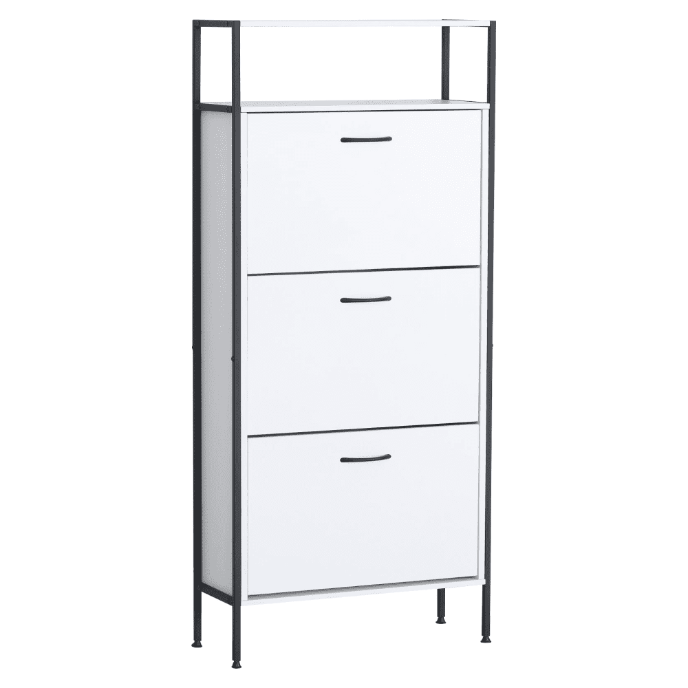 Botník, 3-radový, biela, TREDIS