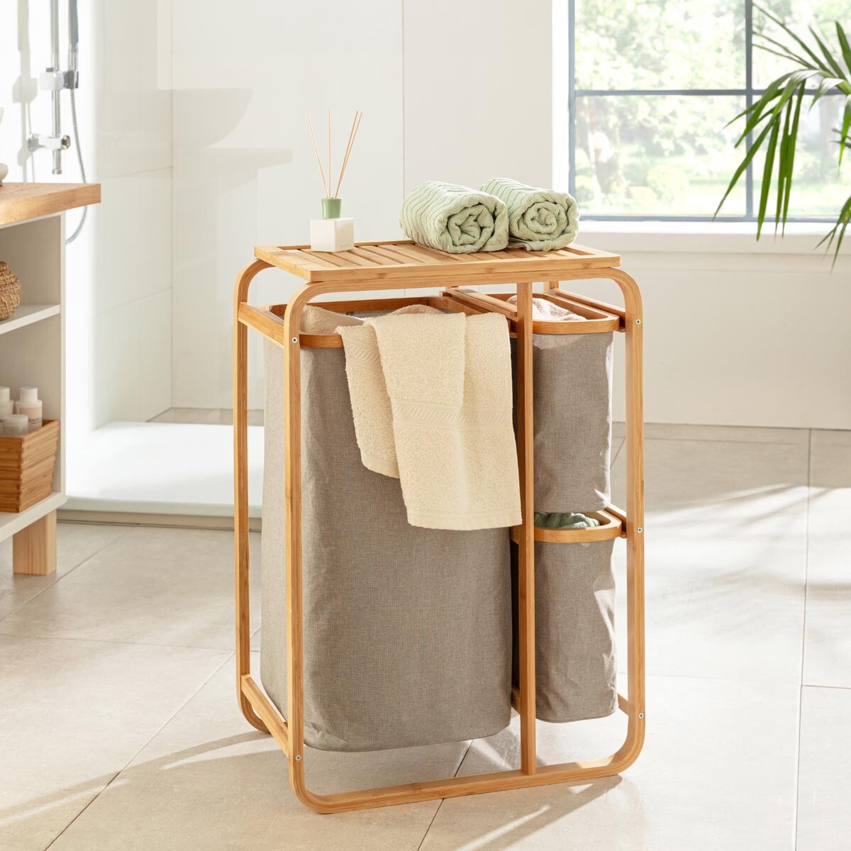 Bambusový kôš na bielizeň