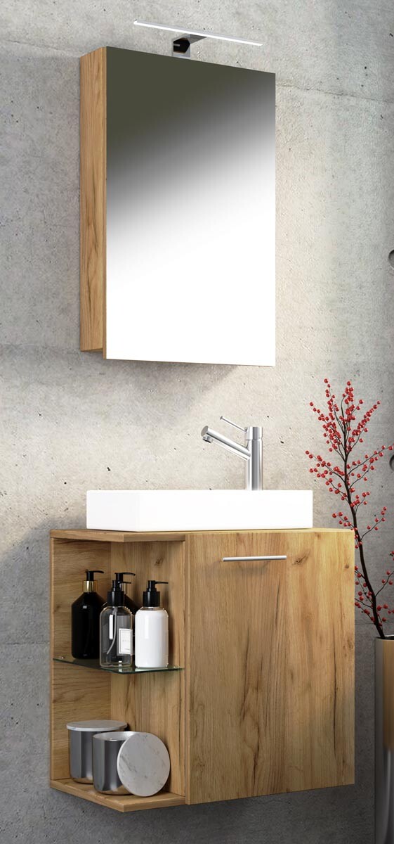 Umývadlo so skrinkou dub hausa medový, II. kvalita