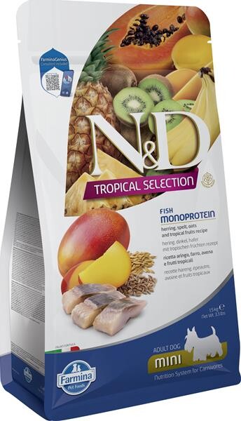 Farmina N&D dog TROPICAL SELECTION (AG) adult mini, herring 1,5 kg