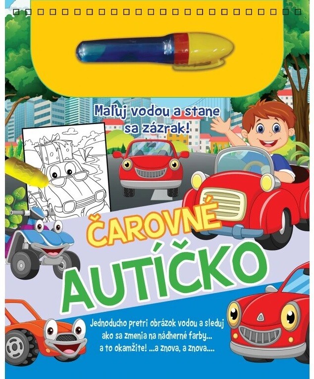 Čarovné autíčko,maľuj vodou