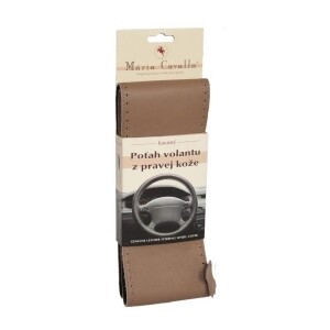 Poťah na volant - kožený béžový Mária Cavallo A 36,5-39cm