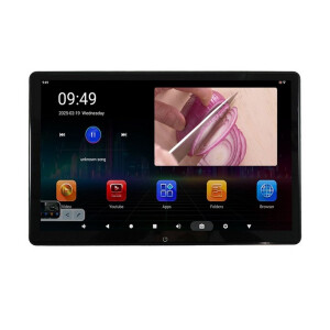 LCD monitor 14" - OS Android / USB / SD/ HDMI in-out / Bluetooth s držiakom na opierku