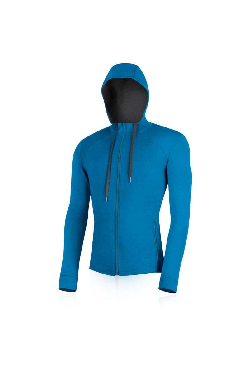 Lasting pánska merino mikina KARMIN 5158 modrá Veľkosť: M 8596445044492