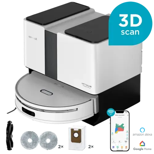 CONCEPT Robotický vysávač s mopom 2v1 OPTIMUS Aqua Pro Laser 3D VR4050
