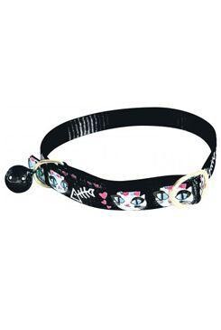 Obojek kočka LADYCAT nylon černý 10mm/30cm