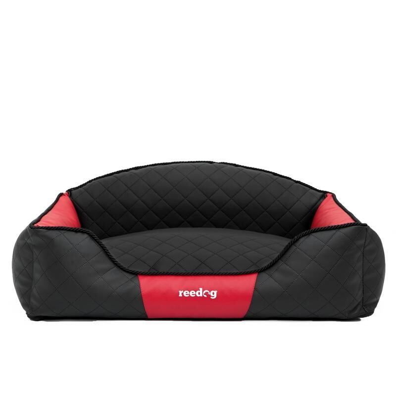 Pelíšek pro psa Reedog Black & Red Sofa L