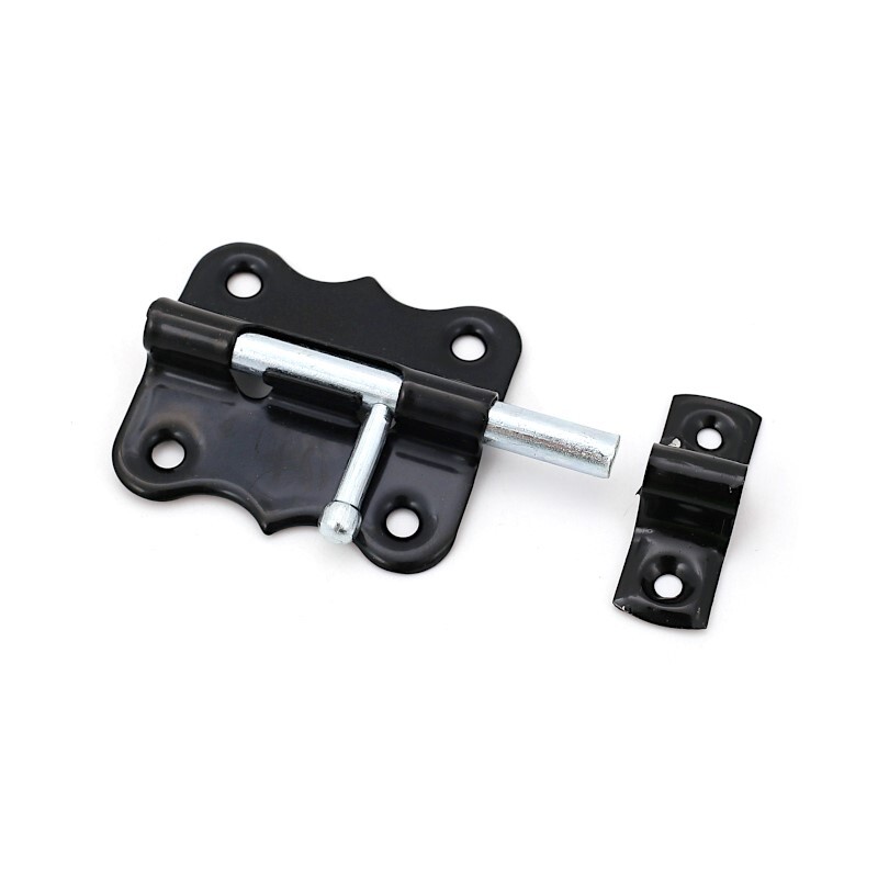 Dekoratívna zástrč na bránku/dvere 10 cm - čierno-strieborná