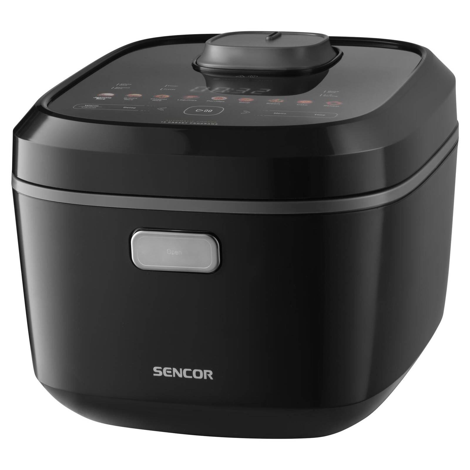 Sencor SRM 3900BK Rýžovar s indukčným ohrevom Objem 3 litre - ideálny pre celú rodinu, 13 prednastavených programov, Dotykový displej Prémiový