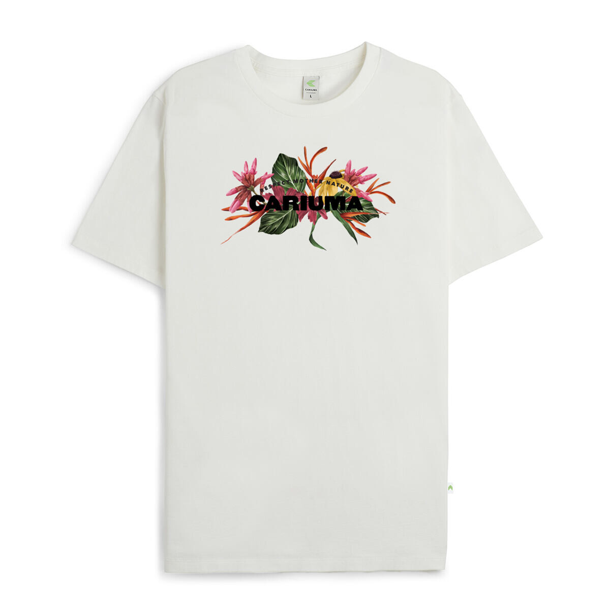 Triko Cariuma T-Shirt Off-White Cariuma Flowers veľkosť oblečenia M