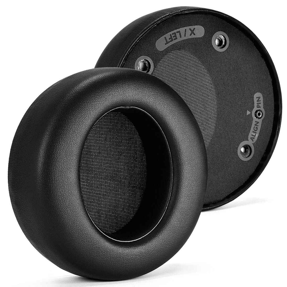 Náhradné náušníky pre slúchadlá Philips Fidelio X1, X2, X2HR, X1S - Kožené, čierne