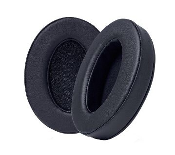 Náhradné náušníky pre slúchadlá Sennheiser HD300, 300BT, 400S, 458BT, 4.40BT, 4.50BT, 4.50BTNC - Čierne, kožené