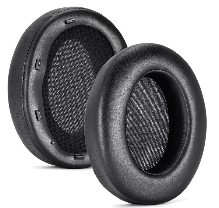 Náhradné náušníky pre slúchadlá Sony WH-XB910N - Čierne, kožené