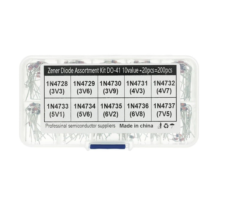 Sada Zenerových diód 1W 1N4728-1N4737 - 200 kusov