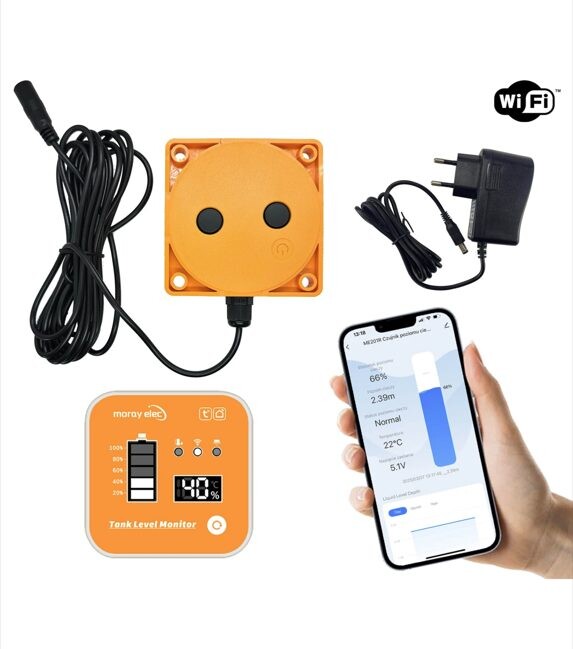 WiFi senzor hladiny kvapaliny + Monitor TUYA/Smart Life