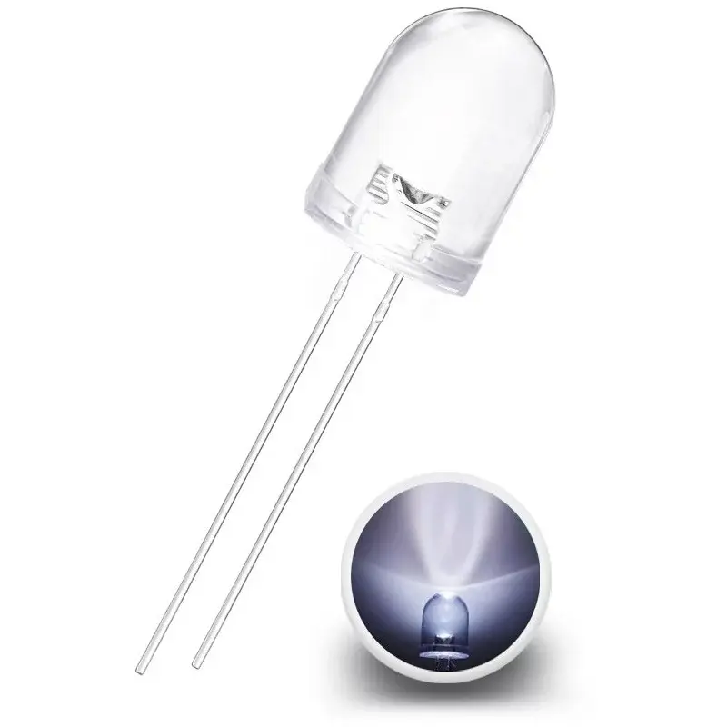 LED Dióda 10mm, Biela