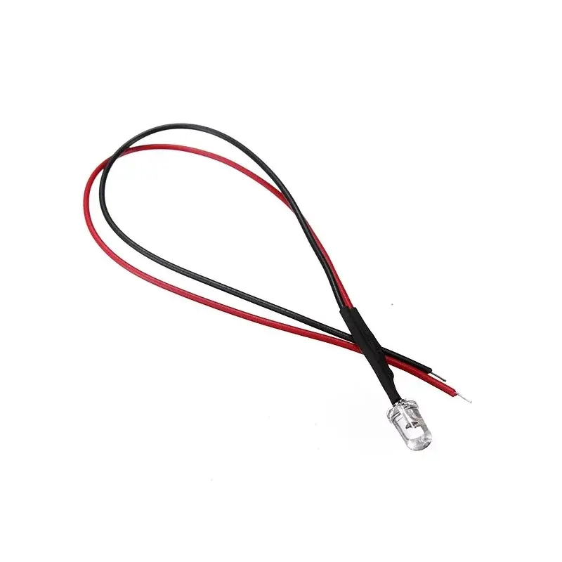 12V LED Dióda 5mm, Červená, blikajúce