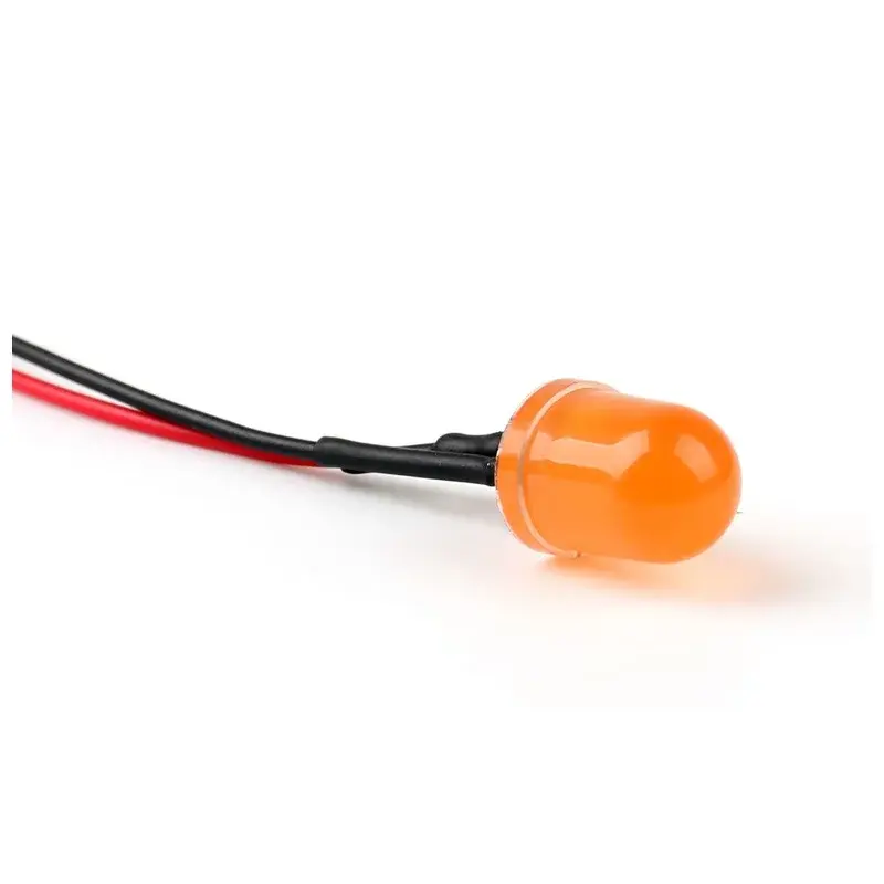 12V LED Dióda 10mm, Oranžová difúzna