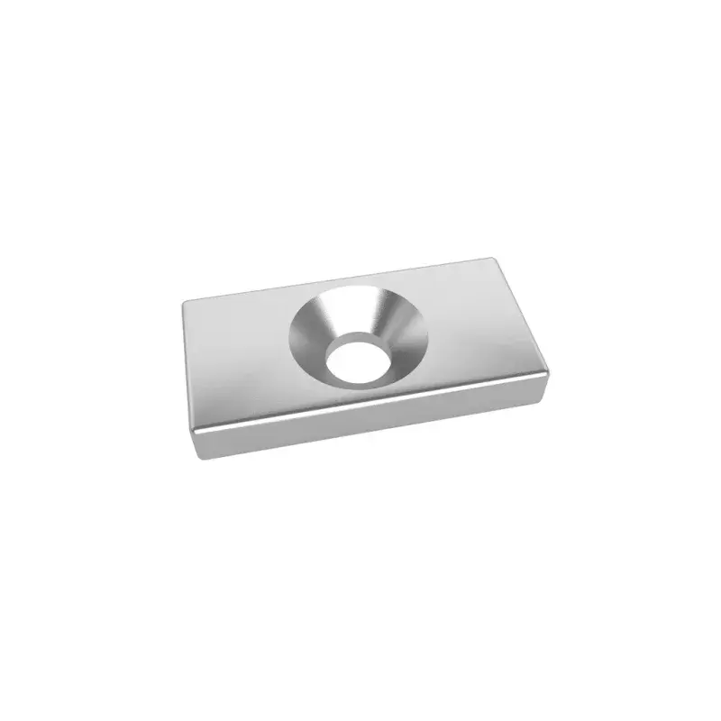 Neodymový magnet s 4mm otvorom, 20x10x3mm, N35