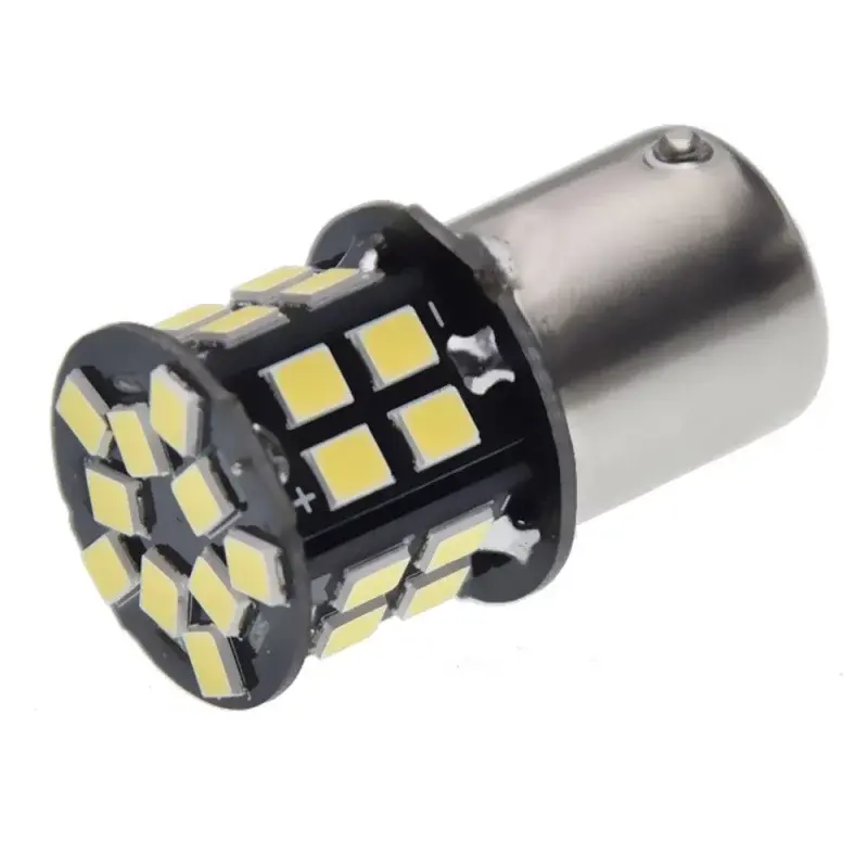 BAY15D, 30 SMD 5050 LED, 6V - Biela