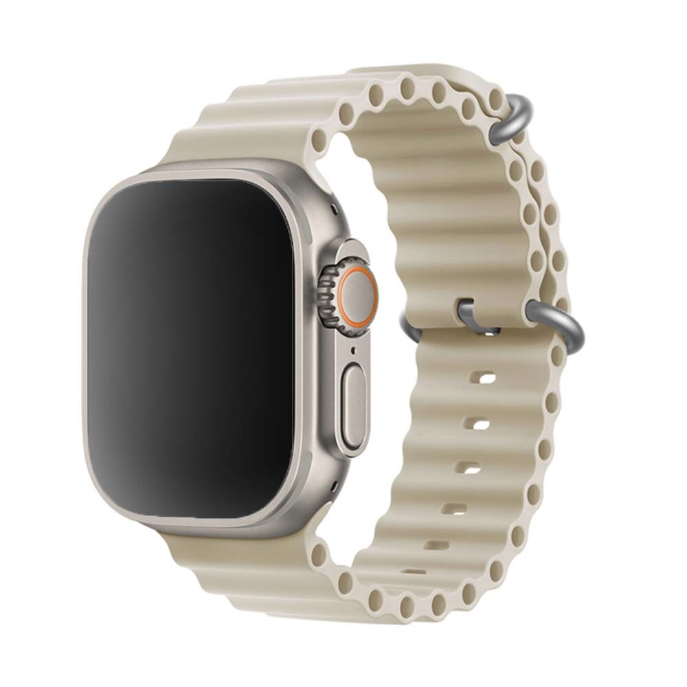 Vrúbkovaný remienok pre Apple Watch - Béžový Veľkosť: 38/40/41/42mm, Farba: Antique