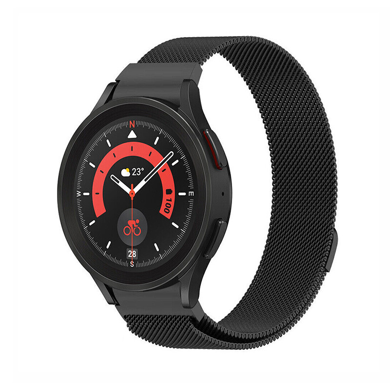 Elegantný remienok v milánskom štýle na smart hodinky 22mm Veľkosť: 22mm, Farba: Čierna