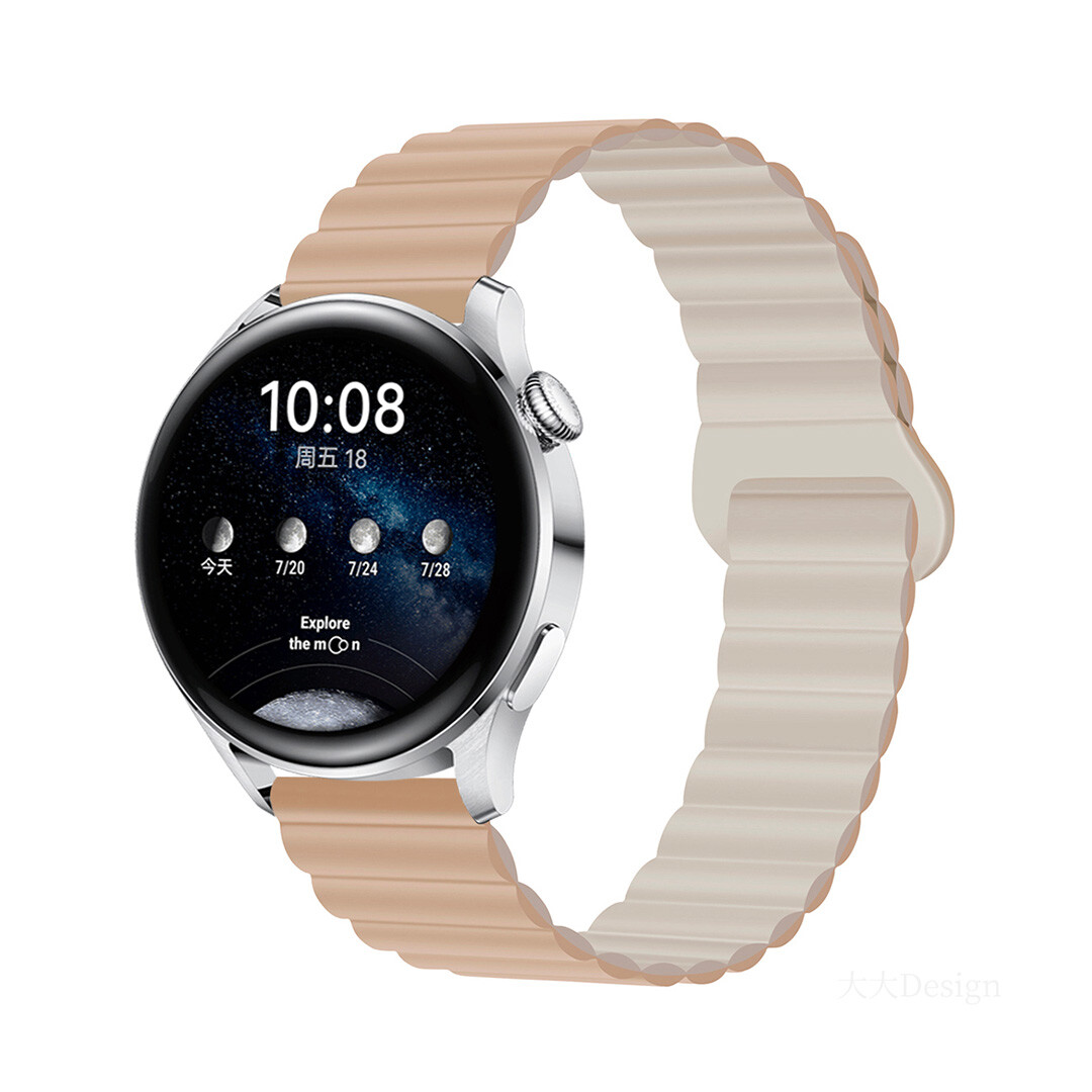 Štýlový remienok s magnetom na smart hodinky 22mm Veľkosť: 22mm, Farba: Béžová