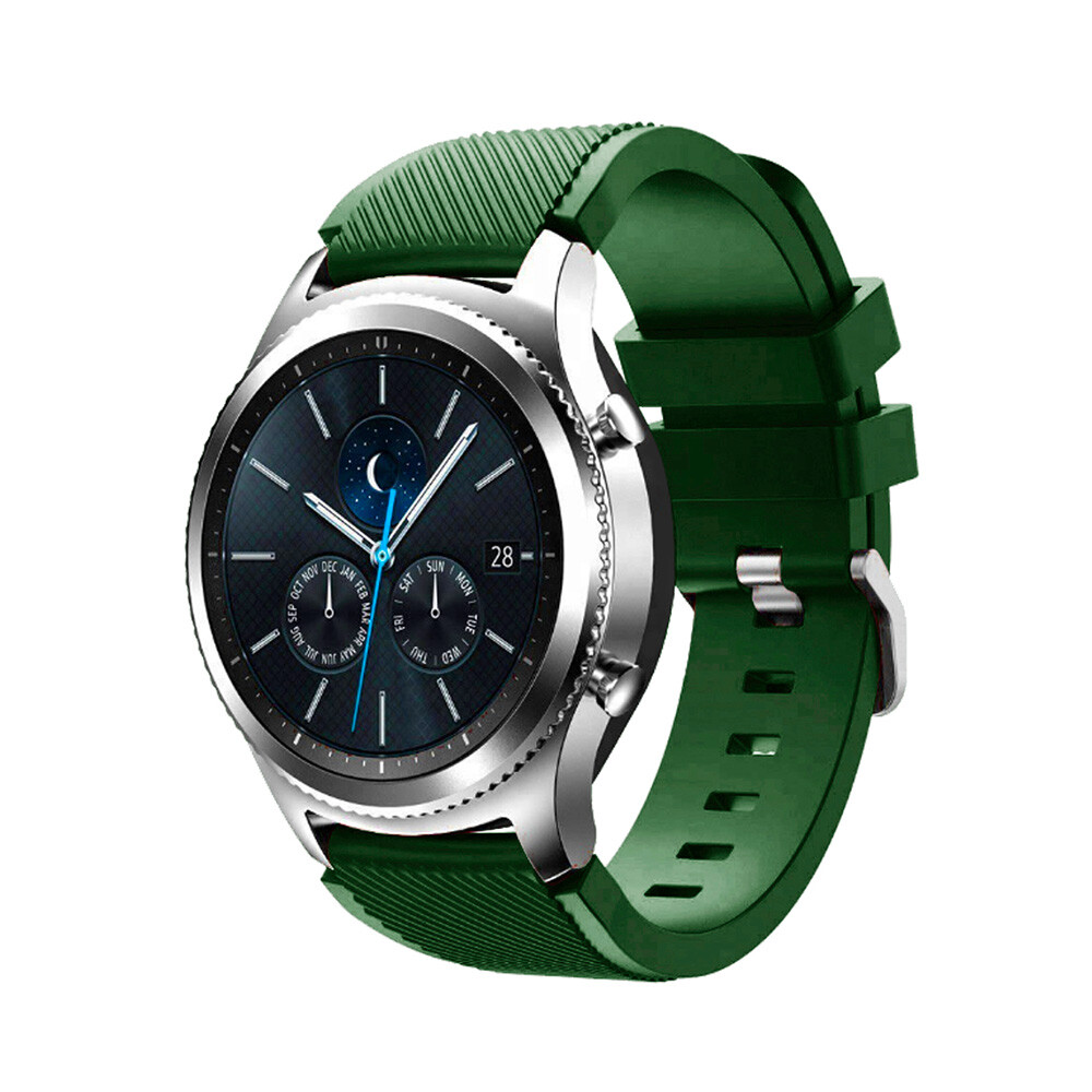 Vrúbkovaný remienok na smart hodinky 22mm Veľkosť: 22mm, Farba: Khaki