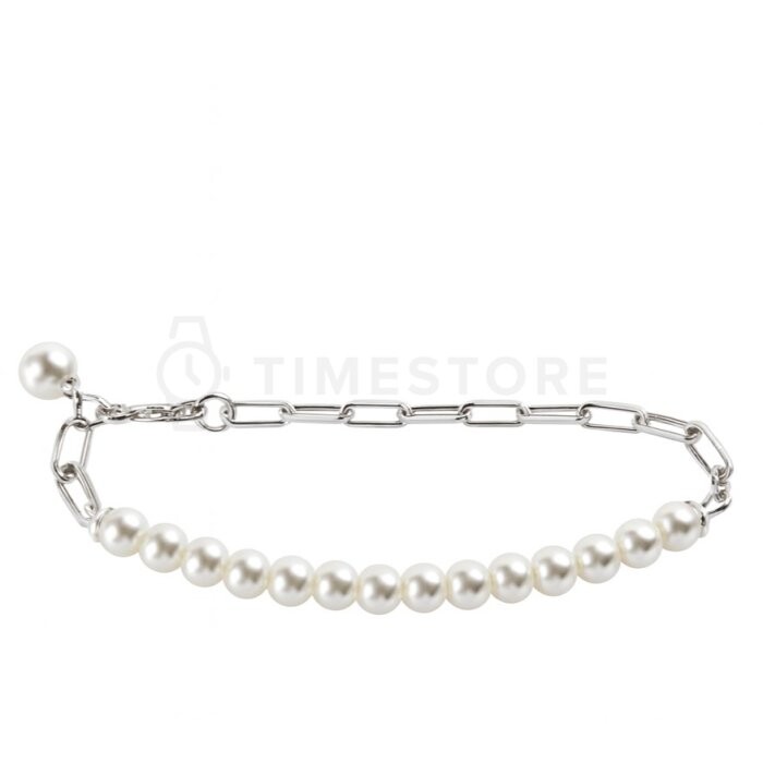 Strieborný náramok s perlami TS-BR-0074
