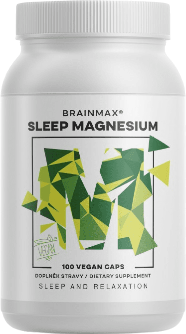 BRAINMAX Magnesium®, 320 mg (Horčík, GABA, L-theanin, Vitamín B6, šťava z višne) 100 kapsúl
