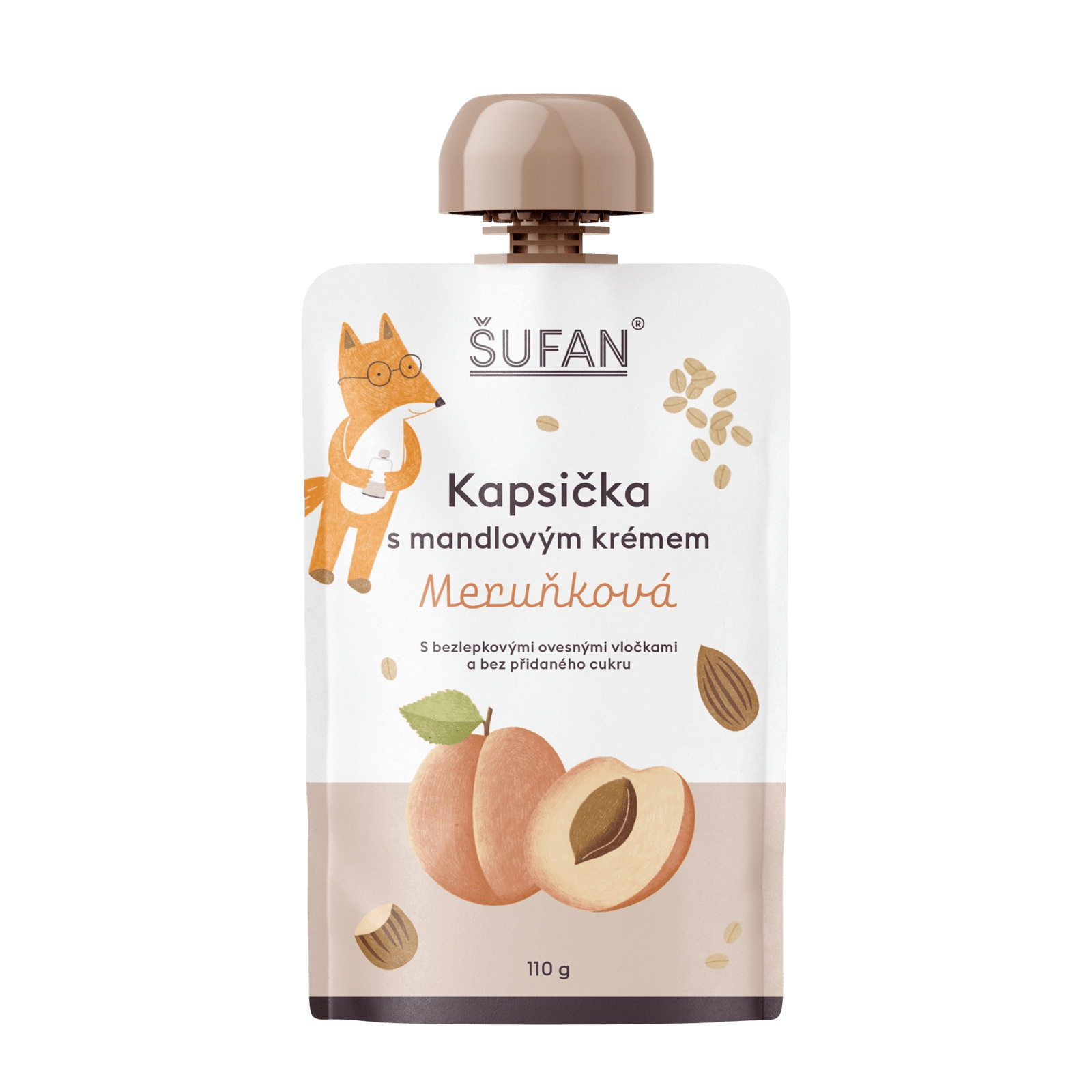 ŠUFAN Kapsička s mandľovým krémom marhuľová 110 g