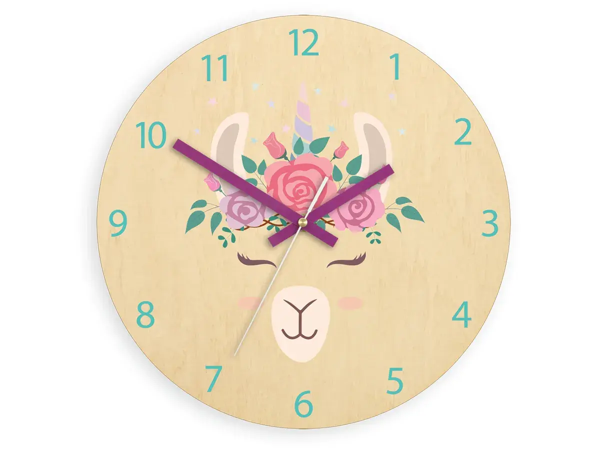 Dětské nástěnné hodiny Ami Lama 30 cm vícebarevné