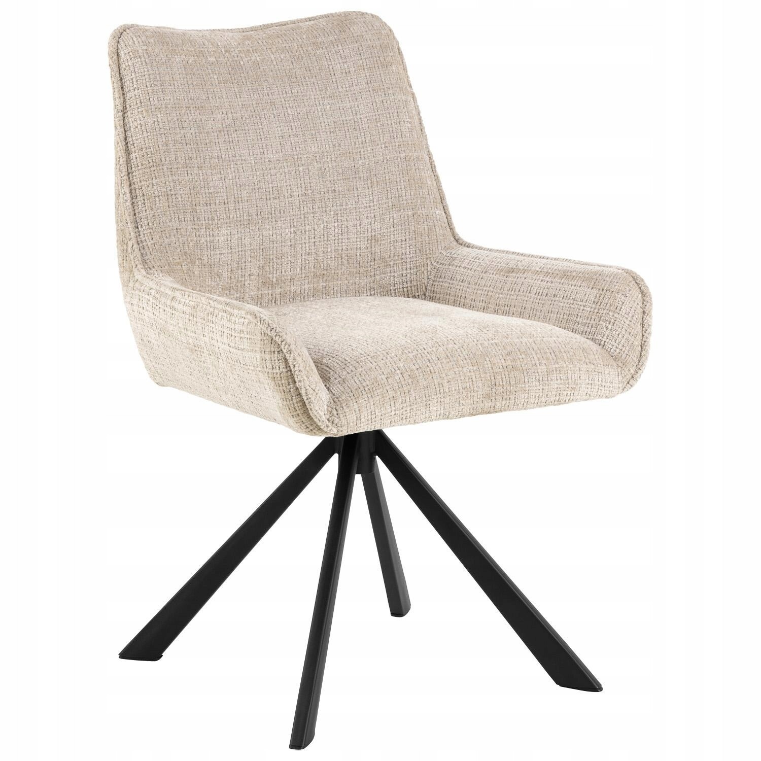 Jídelní otočné křeslo Eddie béžové/černé