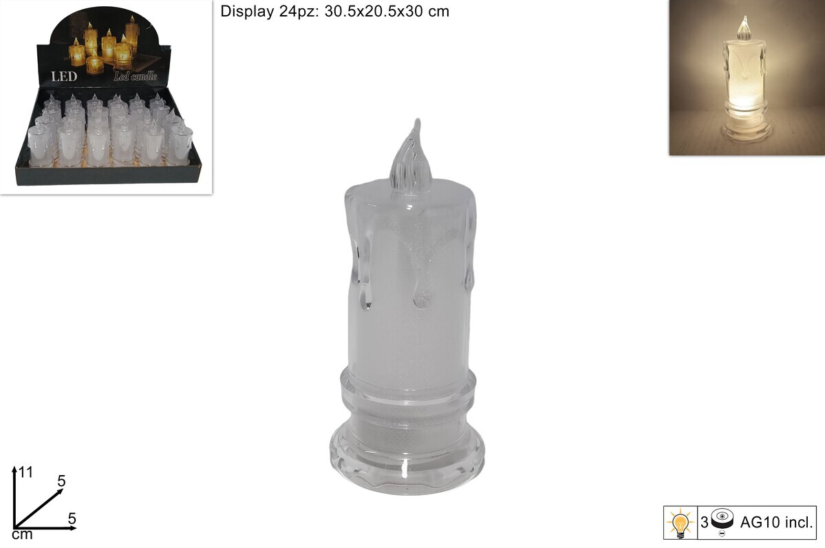 MAKRO - Sviečka 5x11cm LED